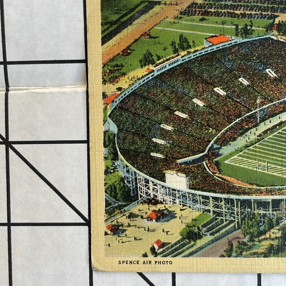 Vintage postcards ca 1940's, Olympic Village in LA; Rose Bowl, Municipal Stadium - Picture 7 of 12